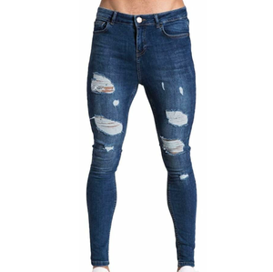 Pantalones Vaqueros de Mezclilla Desgastados de Cintura Media Rectos de Estilo Primavera para Hombre de Marca de Moda, Diseño Personalizado Transpirable - Product Image 5