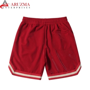 Short de jogging d'entraînement d'été personnalisable pour hommes, coton de haute qualité, maille polyester respirante, broderie 3D, logo imprimé à la taille - Product Image 5