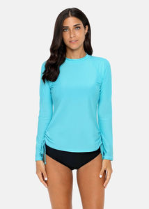 เสื้อรัดกล้ามเนื้อผู้หญิง OEM ออกแบบเองได้ พิมพ์ลายแบบระเหิด สำหรับออกกำลังกาย เล่นกีฬา ระบายอากาศดี ขายส่ง - Product Image 3