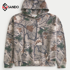 Haute qualité pull à capuche pantalon de survêtement ensemble personnalisé 3D pour bouffée impression léger coton automne Camouflage Jungle impression à capuche - Product Image 3