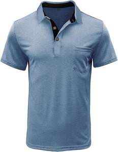 Men's Athletic Short Sleeve Polo <b>Shirts</b> Casual <b>Moisture</b> <b>Wicking</b> Golf <b>Shirts</b> Collared Solid Custom LOGO T <b>Shirts</b> With Pocket - Product Image 3