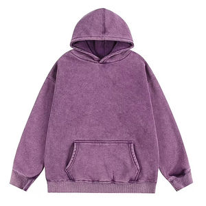 Men's Acid <b>Wash</b> Hoodie Custom Made <b>Stand</b> Collar Zipper Oversized Fit Knitted Casual Streetwear Winter Anti-Wrinkle Anti-Shrink - Product Image 1