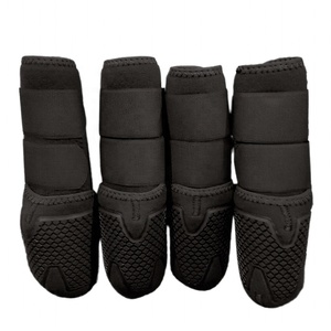 Protège-tendons d'extérieur en néoprène pour chevaux, protections de jambes, bottes amortissantes, lot de 4 pour pattes avant et arrière - Product Image 2