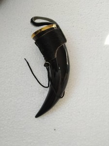 เขาสัตว์ทำมือรักษ์โลกสำหรับดื่มน้ำ พร้อมฐานไม้ สำหรับตกแต่งบ้านหรือสำนักงาน - Product Image 5