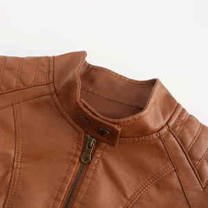 Women Faux Leather <b>Jacket</b> <b>Lightweight</b> Fashion Outerwear With Comfortable Lining <b>Ladies</b> Fashion Leather <b>Jacket</b> - Product Image 4