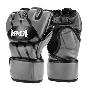 Guantes de combate MMA ligeros directos de fábrica Nuevo diseño con logotipo personalizado Cuero genuino Estilo liso - Product Image 1