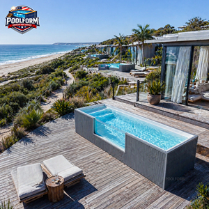 Piscina Elevada de Primera Calidad con Revestimiento de WPC, con Spa Integrado, Piscina Prefabricada de Fibra de Vidrio - Product Image 6