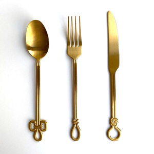 Juego de cubiertos de comedor de plata/oro reutilizable de lujo, cubiertos de acero inoxidable, cucharas, cuchillos, tenedores, juegos de cubiertos - Product Image 6