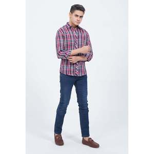 Chemise décontractée à carreaux pour homme WESLEY avec logo personnalisé, 100 % coton, col à carreaux, motif rayé, tailles XL et 6XL, vêtements tissés - Product Image 4