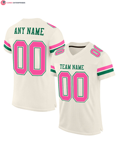 Camiseta de equipo de sublimación de malla transpirable de fabricantes de camisetas de fútbol americano clásicas personalizadas - Product Image 5