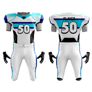 Logotipo personalizado hecho uniforme de fútbol americano de alta calidad 100% poliéster uniforme de fútbol Americano para la venta con servicio OEM - Product Image 4