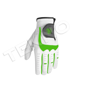 Guante de golf de cuero Cabretta Premium personalizado OEM en guante deportivo de cuero negro - Product Image 3