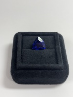 Piedra Preciosa Suelta de Tanzanita Azul Cultivada en Laboratorio, Corte Trillón, Claridad AAA+, Brillo Intenso, Color Violeta