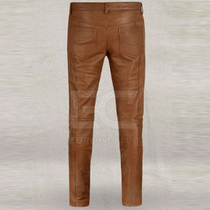 Pantalons en cuir pour hommes de haute qualité, vêtements décontractés, couleur unie, best-seller, streetwear, pantalons en cuir pour hommes - Product Image 3