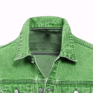 Veste en jean d'hiver pour hommes vente en gros coupe-vent polaire épaisse chaude veste décontractée à col en fourrure pour hommes - Product Image 3