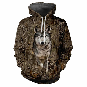 2025 <b>Camo</b> Hunting Hoodie Polyester Fleece Full-Zip Thermal Hoodie Full Sublimation Hunting Thermal Hoodies - Product Image 4