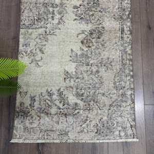 พรมตุรกีขนาด 2x6 ฟุต, พรม, พรมลายพรางสีเทาทำจากขนสัตว์ - Product Image 2