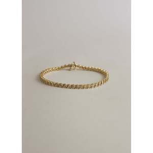 Pulsera de tenis vintage con eslabones en S y diamantes de 1.75 quilates, pulseras y brazaletes - Product Image 1