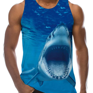 Débardeur sans manches pour hommes impression 3D 100 coton chemise respirante pour la course à pied entraînement été classique corbeau Nick mode grande taille - Product Image 1