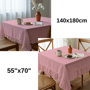 Mantel Rosa Tamaño único para mesas de comedor Tela de poliéster para hoteles Fiestas y reuniones 140x180cm 55x70 pulgadas - Product Image 3