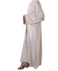 Tenue islamique blanche pour femmes, style bohème, best-seller, avec des imprimés floraux et des détails en pompons, parfaite pour les occasions décontractées et festives - Product Image 5