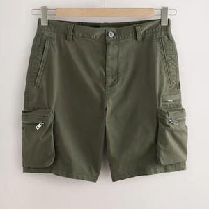 2025 New Fashion Customizable Men's <b>Cargo</b> <b>Shorts</b> Solid Pattern Polyester/Cotton Casual Style <b>Elastic</b> <b>Waist</b> Digital Custom - Product Image 1