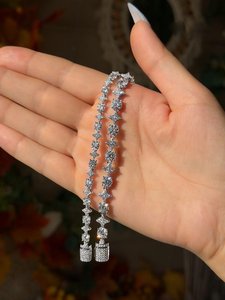 Pulsera de tenis de lujo con incrustaciones de moissanita VVS de plata de ley 925 para mujer, pulsera premium unisex - Product Image 6