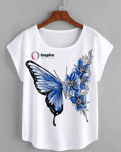 Nueva moda de lujo 100% algodón puro dibujos animados personalizados de talla grande 3D estampado marca mujeres diseñador camisetas por Inspire Apparel - Product Image 6