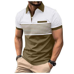 Nouvelle Collection Été : Chemises Décontractées de Luxe pour Hommes, Couleur Unie, Col Revers, Tissu Dobby, Broderie de Poche - Product Image 6