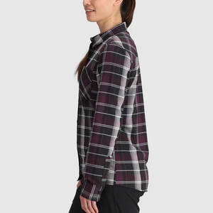 Camisa de franela informal de algodón de manga larga con logotipo personalizado de alta calidad, camisa a cuadros de franela, ropa exterior ajustada para hombre - Product Image 4