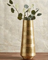 Vase de sol Art Déco moderne en aluminium fait main avec poignée, couleurs personnalisables, écologique et résistant à la rouille, pour la décoration intérieure et de mariage