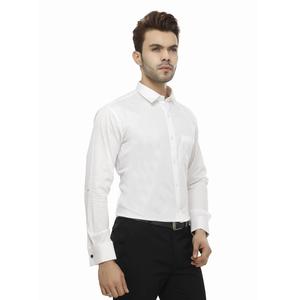 Export Quality Mens <b>White</b> Formal Cotton <b>Shirt</b> <b>Long</b> <b>Sleeve</b> Business <b>Shirt</b> with Tailored Fit for Corporate and Office Use - Product Image 1