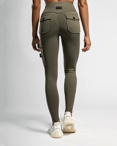 Mallas transpirables de cintura alta para mujer, mallas de yoga sin costuras, pantalones deportivos personalizados con patrón sólido - Product Image 3