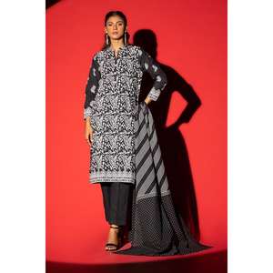 Costume 3 pièces en tissu cambric imprimé pour femmes KJP-43019 - Product Image 4