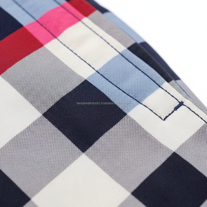 Pantalones Cortos Casuales de Hombre a Cuadros Beige de Lujo, Transpirables, con Cordón, para Playa, Verano, a la Moda - Product Image 4