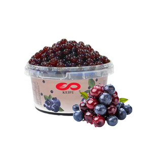 Perles de tapioca saveur myrtille KEIFU, ingrédients pour bubble tea, prêtes à consommer, 500g - Product Image 1