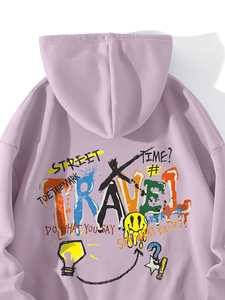 Sweat Homme Vintage 100% Coton Polaire Pull Confortable Logo Surélevé Capuche Numérique Imprimé Hiver Essentiel Fabriqué au Pakistan - Product Image 5