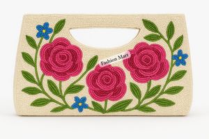 Handmade Beaded Clutch Purse- Colorful Floral And Fruit Design <b>Evening</b> <b>Bag</b> For Women - Product Image 6
