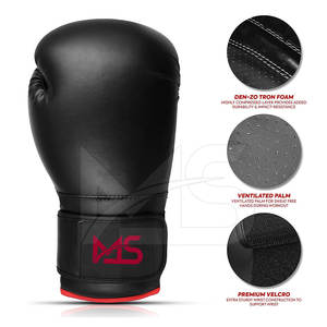 Gants en cuir PU personnalisés de haute qualité pour adultes, vente en gros, couleurs personnalisées, antibactériens, imperméables, arts martiaux, boxe - Product Image 4