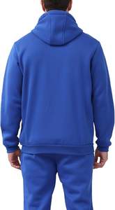 2025, el chándal con cremallera para hombre más vendido, cuello con capucha de invierno con diseño liso personalizado, conjuntos de moda ecológicos, logotipo frontal - Product Image 3