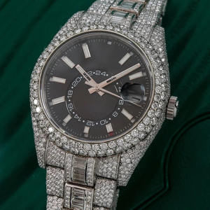 42mm Black Dial Diamonds Automatic Movement Moissanite Diamond Fully Iced Out <b>Watch</b> - Product Image 3