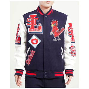 Chaqueta Universitaria Varsity de Alta Calidad para Hombre, Fabricada por OEM, con Parches Bordados Personalizados, Estilo Urbano, Chaqueta de Béisbol Universitaria - Product Image 1