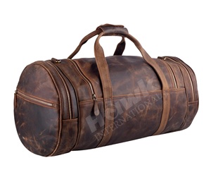 กระเป๋าดัฟเฟิลหนังสไตล์สปอร์ตแฮนด์เมดกระเป๋าเดินทางแบบกำหนดเองพร้อมซิปปิดราคาไม่แพง - Product Image 6