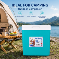 Glacière de camping 16L, glacière portable pour les voyages, la pêche, les pique-niques et la plage