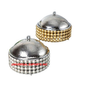 Juego de dos calentadores de alimentos de madera, cazuela de diseñador hecha a mano de calidad superior, olla caliente de metal elegante clásica - Product Image 6