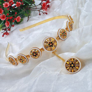 Chic Mode Bande De Cheveux Bijoux pour Femmes Nuptiale Fête De Mariage Festival À La Main Designer Ethnique Traditionnel Fournisseur En Gros - Product Image 1