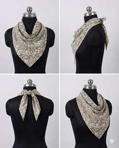 Pañuelo Cuadrado de Algodón 100% FABRIA al por Mayor, Color Personalizado, Diseño de Puntos Dibujados a Mano, 21x21 Pulgadas, Duradero y Transpirable - Product Image 6