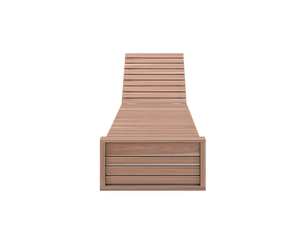 Chaise longue Bora en bois de teck massif de haute qualité avec finition naturelle pour hôtels parcs villas - Product Image 4