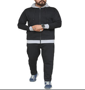 Vente en gros de sweats à capuche en molleton 100% coton uni de qualité supérieure pour hommes, fermeture éclair intégrale, chaud, coupe-vent, respirant, sport, décontracté - Product Image 4