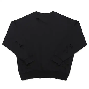 เสื้อสเวตเตอร์คอกลมมีฮู้ดสำหรับผู้ชายมีฮู้ดสำหรับผู้ชายมีฮู้ดล้างกรดแบบย้อนยุค - Product Image 4